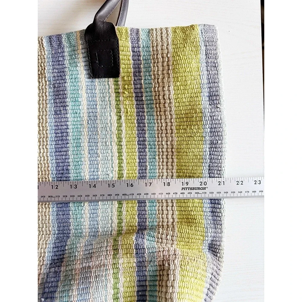Dash & Albert Handwoven Rainbow Stripe Tote Bag 2010